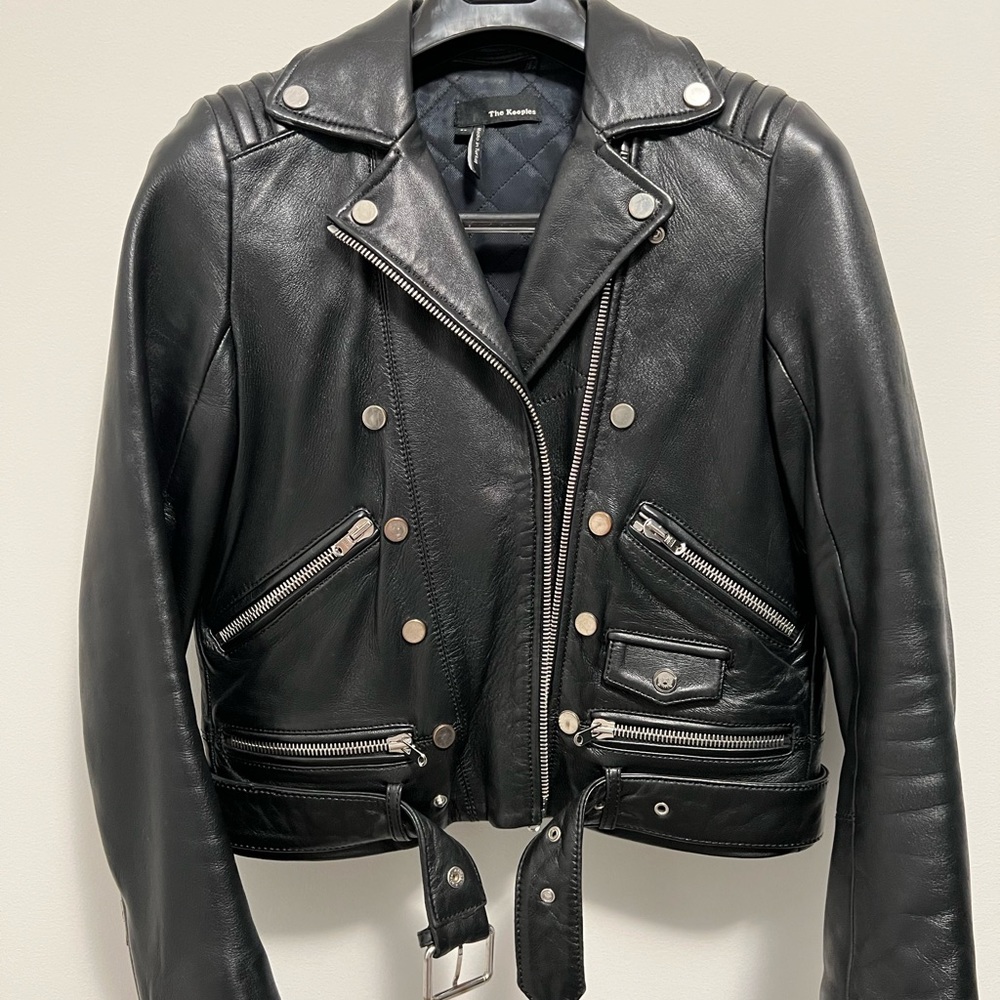 The Kooples Size 34 XS Moto Leather Jacket
